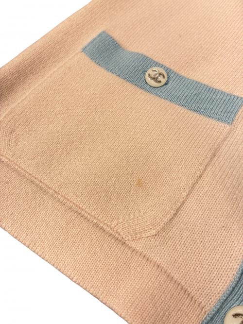 CHANEL（シャネル）CHANEL (シャネル) ココボタンカシミヤカーディガン ピンク サイズ:34の古着・服飾アイテム