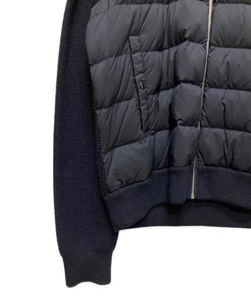 MONCLER（モンクレール）MONCLER (モンクレール) CARDIGAN TRICOT/Moncler Knit-Panel Down Jacketニット切替ダウンジャケット ネイビー サイズ:XXLの古着・服飾アイテム
