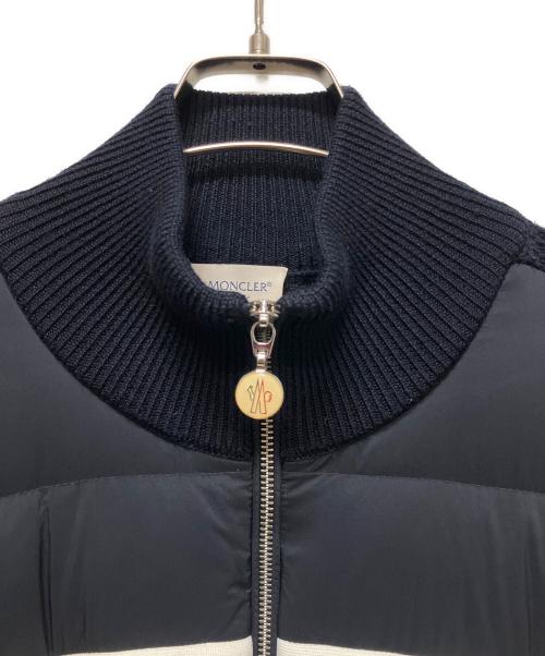 MONCLER（モンクレール）MONCLER (モンクレール) CARDIGAN TRICOT/Moncler Knit-Panel Down Jacketニット切替ダウンジャケット ネイビー サイズ:XXLの古着・服飾アイテム