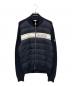 MONCLER（モンクレール）の古着「CARDIGAN TRICOT/Moncler Knit-Panel Down Jacketニット切替ダウンジャケット」｜ネイビー