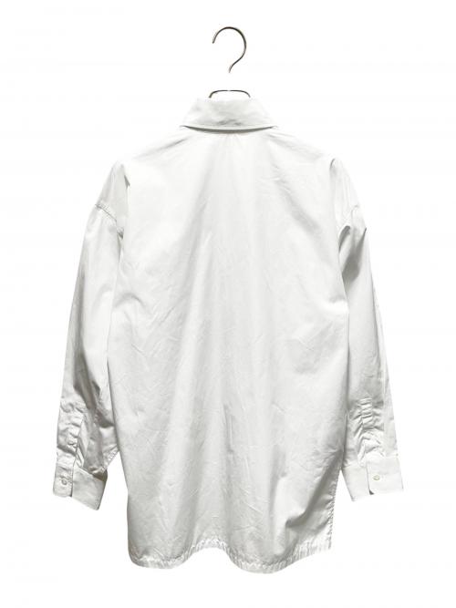 PRADA（プラダ）PRADA (プラダ) トライアングルロゴポプリンシャツ ホワイト サイズ:36の古着・服飾アイテム