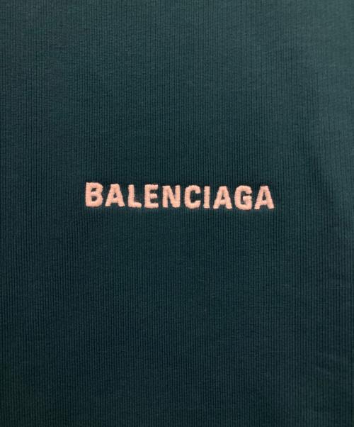 BALENCIAGA（バレンシアガ）BALENCIAGA (バレンシアガ) ロゴ刺繍プルオーバーパーカー グリーン サイズ:Mの古着・服飾アイテム