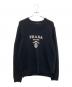 PRADA（プラダ）の古着「Prada Wool And Cashmere Crew-Neck Sweater/カシミヤ混 クルーネックロゴセーター」｜ブラック