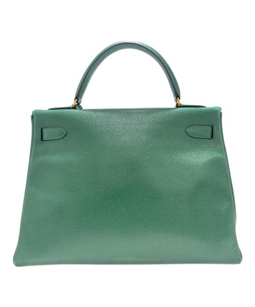 HERMES（エルメス）HERMES (エルメス) Kelly 32/ケリー/クシュベル/グリーン/〇S刻印：1989年製/ゴールド金具 グリーン サイズ:32の古着・服飾アイテム