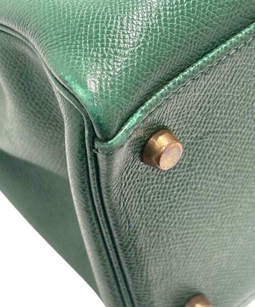 HERMES（エルメス）HERMES (エルメス) Kelly 32/ケリー/クシュベル/グリーン/〇S刻印：1989年製/ゴールド金具 グリーン サイズ:32の古着・服飾アイテム