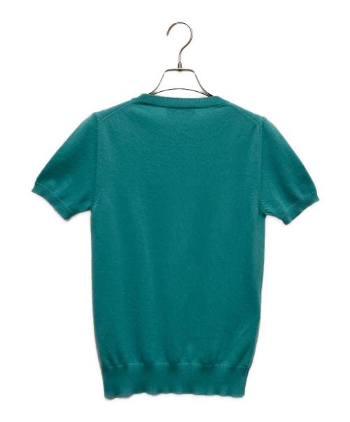 MIU MIU（ミュウミュウ）MIU MIU (ミュウミュウ) Cashmere sweater/ロゴカシミヤニット ブルー サイズ:38の古着・服飾アイテム