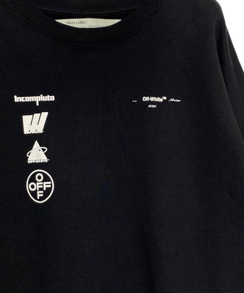 OFFWHITE（オフホワイト）OFFWHITE (オフホワイト) プリントスウェット ブラック サイズ:Lの古着・服飾アイテム