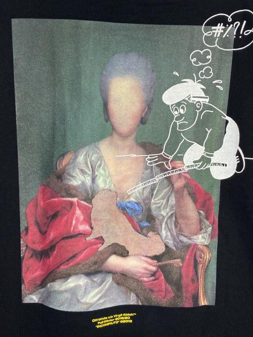 OFFWHITE（オフホワイト）OFFWHITE (オフホワイト) プリントスウェット ブラック サイズ:Lの古着・服飾アイテム