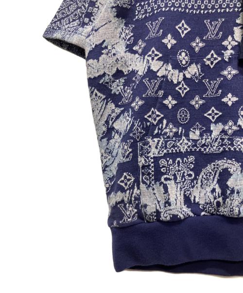 LOUIS VUITTON（ルイ ヴィトン）LOUIS VUITTON (ルイ ヴィトン) 22AW Monogram Bandana Short Sleeved Hoodie/モノグラムバンダナショートスリーブフーディ ネイビー サイズ:XSの古着・服飾アイテム