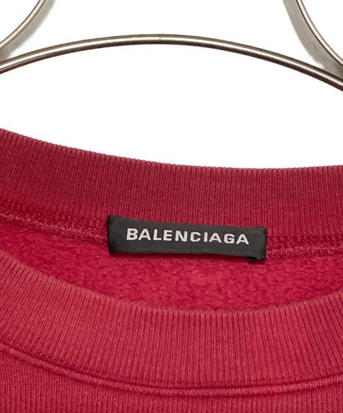 BALENCIAGA（バレンシアガ）BALENCIAGA (バレンシアガ) Back Logo Sweat レッド サイズ:Mの古着・服飾アイテム