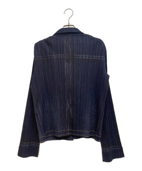 PLEATS PLEASE（プリーツプリーズ）PLEATS PLEASE (プリーツプリーズ) プリーツジャケット ネイビー サイズ:4の古着・服飾アイテム