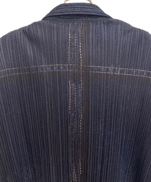 PLEATS PLEASE（プリーツプリーズ）PLEATS PLEASE (プリーツプリーズ) プリーツジャケット ネイビー サイズ:4の古着・服飾アイテム