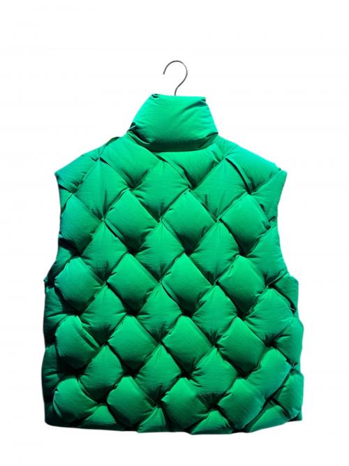 BOTTEGA VENETA（ボッテガベネタ）BOTTEGA VENETA (ボッテガベネタ) パテッドベスト グリーン サイズ:Мの古着・服飾アイテム