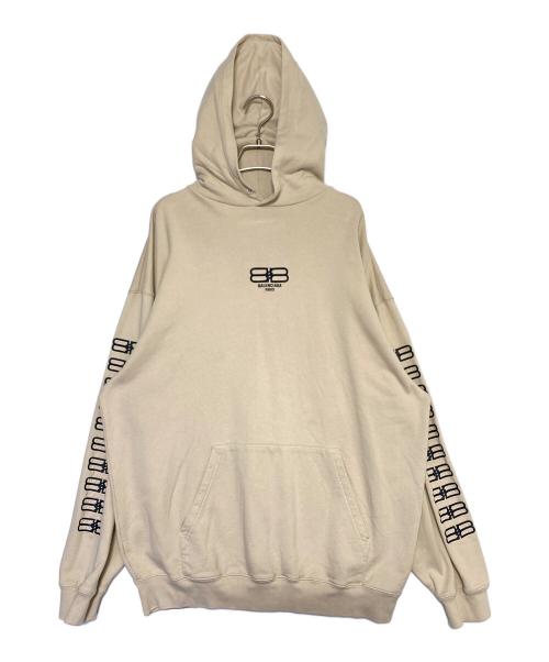 BALENCIAGA（バレンシアガ）BALENCIAGA (バレンシアガ) BBロゴパーカー ベージュ サイズ:Sの古着・服飾アイテム