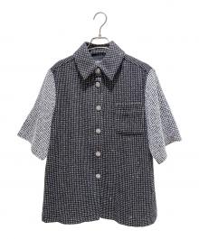 CHANEL（シャネル）の古着「P78 25SS ココマークボタン ツイード ブラウス」｜ブラック