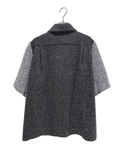 CHANEL（シャネル）CHANEL (シャネル) P78 25SS ココマークボタン ツイード ブラウス ブラック サイズ:38の古着・服飾アイテム