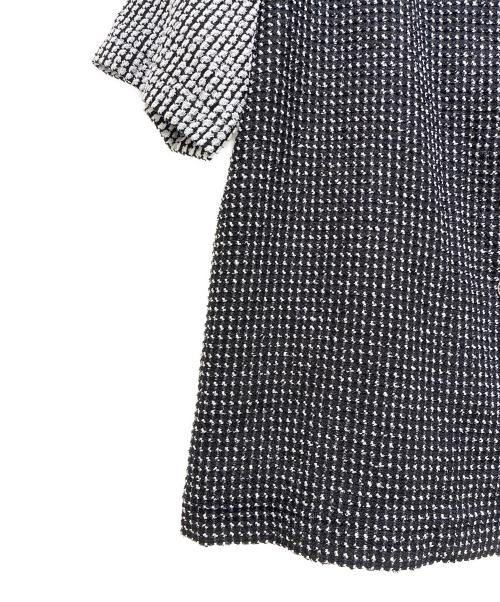 CHANEL（シャネル）CHANEL (シャネル) P78 25SS ココマークボタン ツイード ブラウス ブラック サイズ:38の古着・服飾アイテム