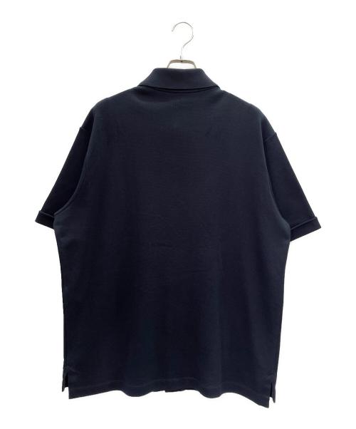 GUCCI（グッチ）GUCCI (グッチ) ロゴ鹿の子 半袖シャツ ネイビー サイズ:Lの古着・服飾アイテム
