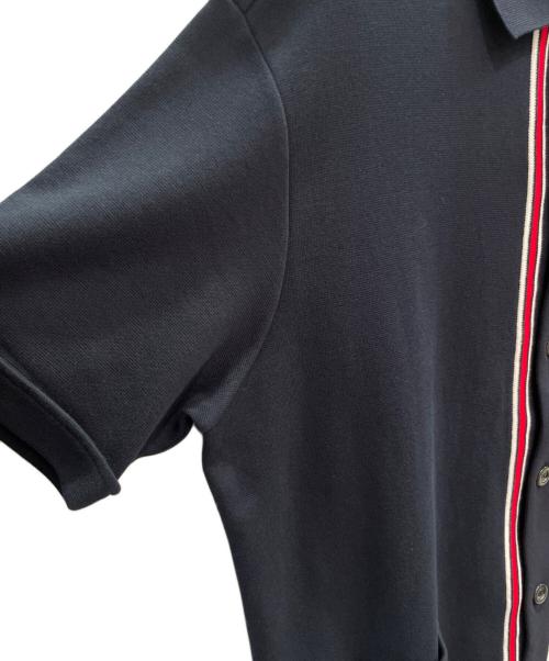 GUCCI（グッチ）GUCCI (グッチ) ロゴ鹿の子 半袖シャツ ネイビー サイズ:Lの古着・服飾アイテム