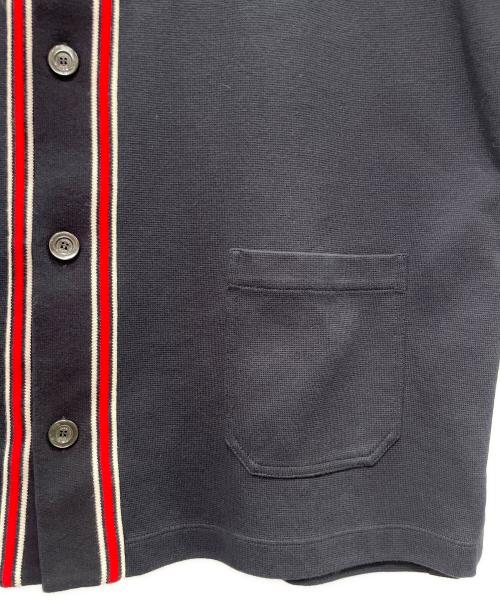 GUCCI（グッチ）GUCCI (グッチ) ロゴ鹿の子 半袖シャツ ネイビー サイズ:Lの古着・服飾アイテム