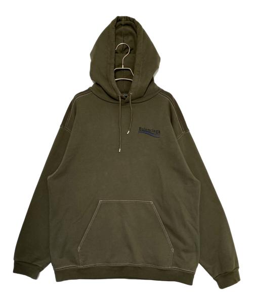 BALENCIAGA（バレンシアガ）BALENCIAGA (バレンシアガ) キャンペーンロゴパーカー オリーブ サイズ:Mの古着・服飾アイテム