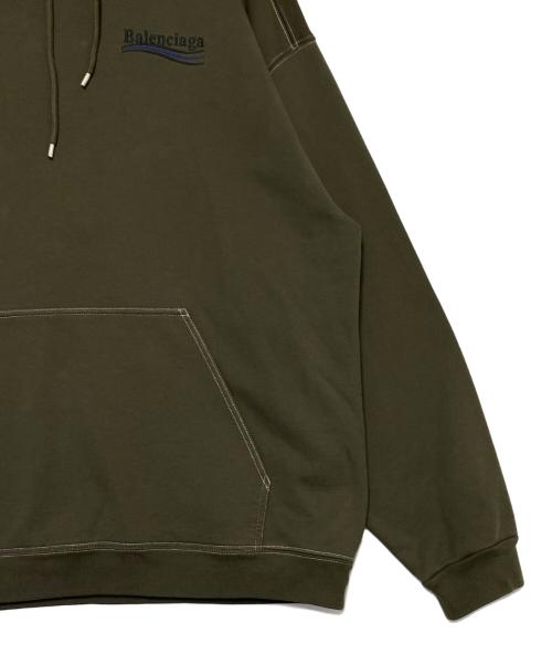 BALENCIAGA（バレンシアガ）BALENCIAGA (バレンシアガ) キャンペーンロゴパーカー オリーブ サイズ:Mの古着・服飾アイテム
