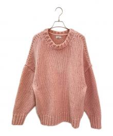 DRIES VAN NOTEN（ドリスヴァンノッテン）の古着「ローゲージチャンキーニット」｜ピンク