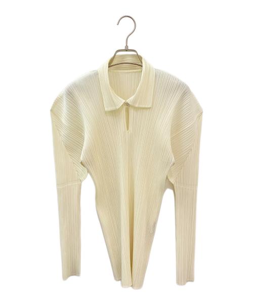 PLEATS PLEASE（プリーツプリーズ）PLEATS PLEASE (プリーツプリーズ) プリーツカットソー イエロー サイズ:4の古着・服飾アイテム