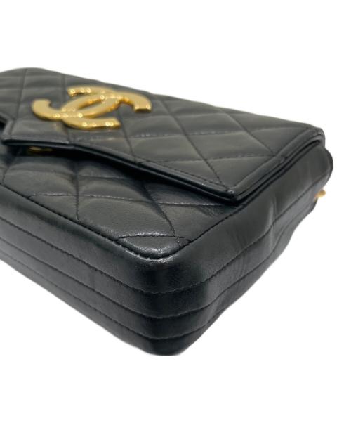 CHANEL（シャネル）CHANEL (シャネル) デカココ　マトラッセ　21　チェーンショルダーバッグ ブラック サイズ:21の古着・服飾アイテム