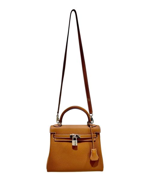 HERMES（エルメス）HERMES (エルメス) ケリー25/内縫い/シルバー金具/トゴ/W刻印 ゴールド サイズ:25の古着・服飾アイテム