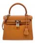 HERMES（エルメス）の古着「ケリー25/内縫い/シルバー金具/トゴ/W刻印」｜ゴールド