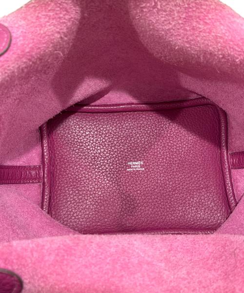 HERMES（エルメス）HERMES (エルメス) ピコタンロックPM/トリヨンクレマンス/トスカ/A刻印2011年製/シルバー金具 トスカ サイズ:PMの古着・服飾アイテム