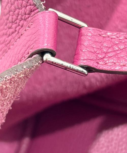 HERMES（エルメス）HERMES (エルメス) ピコタンロックPM/トリヨンクレマンス/トスカ/A刻印2011年製/シルバー金具 トスカ サイズ:PMの古着・服飾アイテム