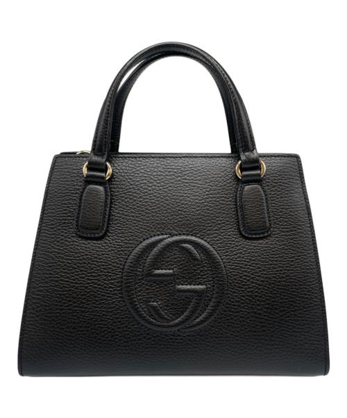 GUCCI（グッチ）GUCCI (グッチ) ソーホー インターロッキングG バッグ ブラックの古着・服飾アイテム