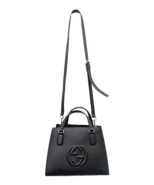 GUCCI（グッチ）GUCCI (グッチ) ソーホー インターロッキングG バッグ ブラックの古着・服飾アイテム