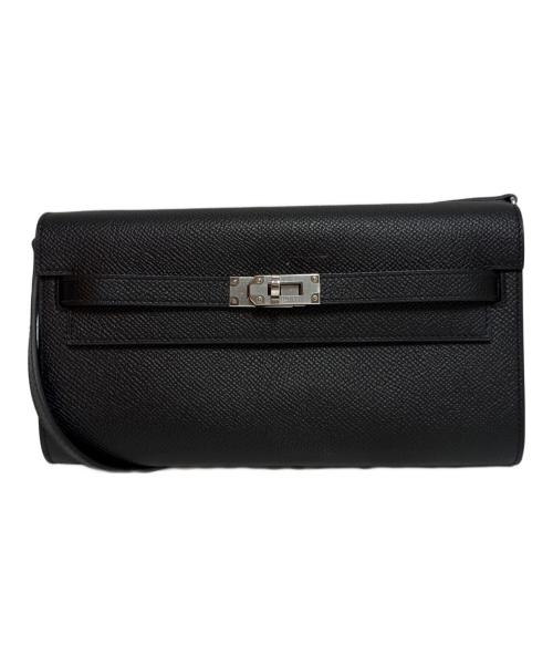 HERMES（エルメス）HERMES (エルメス) ケリートゥーゴー/Kelly to go Wallet Noir Black ブラックの古着・服飾アイテム