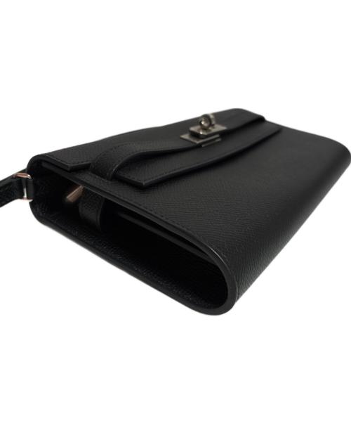 HERMES（エルメス）HERMES (エルメス) ケリートゥーゴー/Kelly to go Wallet Noir Black ブラックの古着・服飾アイテム