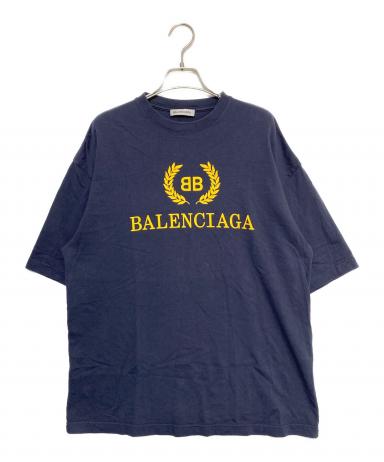 バレンシアガ　Tシャツ　青　サイズXS 中古・古着通販】BALENCIAGA (バレンシアガ) Tシャツ ネイビー サイズ