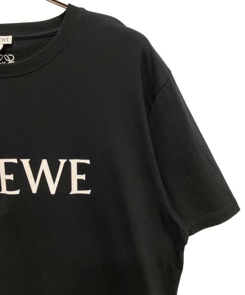 LOEWE（ロエベ）LOEWE (ロエベ) 21SS Pansy T-Shirt/パンジーロゴ刺繍プリント 半袖Tシャツ ブラック サイズ:Mの古着・服飾アイテム