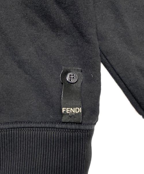 FENDI（フェンディ）FENDI (フェンディ) ロゴ刺繍スウェットシャツ ブラック サイズ:Lの古着・服飾アイテム