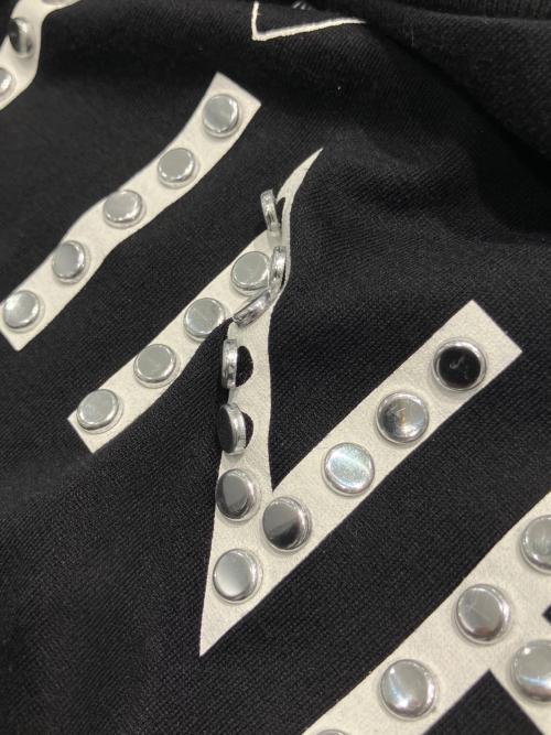 CELINE（セリーヌ）CELINE (セリーヌ) Studded logo T-shirt/スタッズロゴTシャツ ブラック サイズ:XSの古着・服飾アイテム