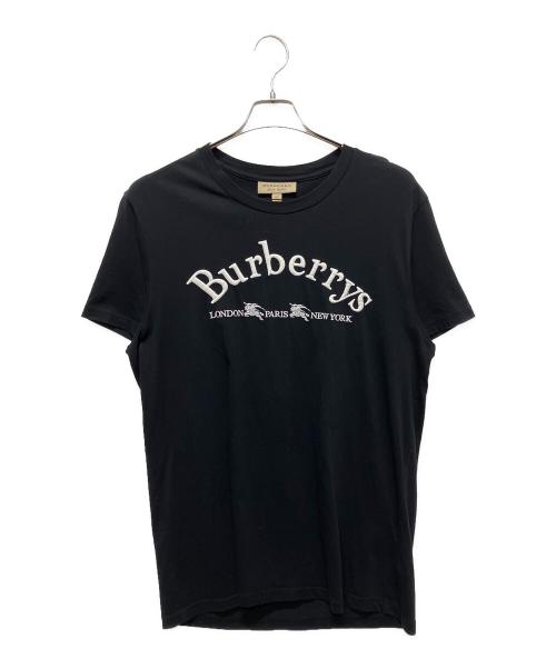 BURBERRY（バーバリー）BURBERRY (バーバリー) ロゴ刺繍Tシャツ ブラック サイズ:Lの古着・服飾アイテム