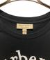 中古・古着 BURBERRY (バーバリー) ロゴ刺繍Tシャツ ブラック サイズ:L：20000円