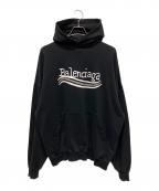 BALENCIAGAバレンシアガ）の古着「23AW ダメージキャンペーンロゴパーカー」｜ブラック