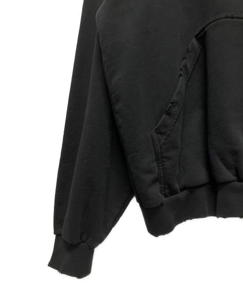 BALENCIAGA（バレンシアガ）BALENCIAGA (バレンシアガ) 23AW ダメージキャンペーンロゴパーカー ブラック サイズ:2の古着・服飾アイテム
