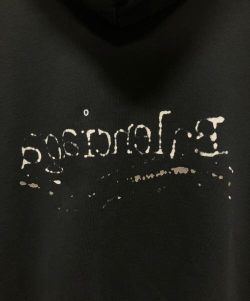 BALENCIAGA（バレンシアガ）BALENCIAGA (バレンシアガ) 23AW ダメージキャンペーンロゴパーカー ブラック サイズ:2の古着・服飾アイテム