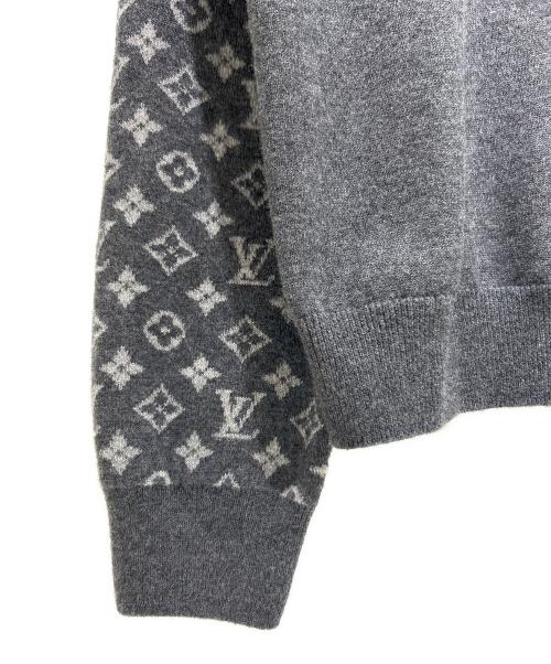 LOUIS VUITTON（ルイ ヴィトン）LOUIS VUITTON (ルイ ヴィトン) モノグラムスリーブタートルネックニット グレー サイズ:L 未使用品の古着・服飾アイテム