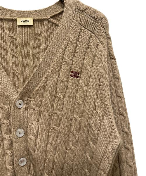 CELINE（セリーヌ）CELINE (セリーヌ) トリオンフカシミヤカーディガン　	2AD5G362W ブラウン サイズ:Mの古着・服飾アイテム