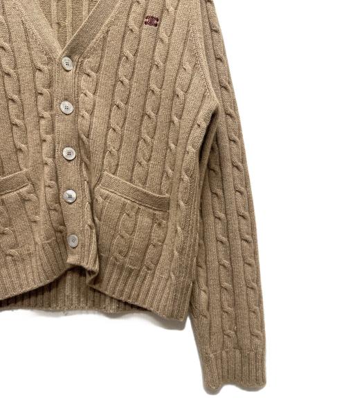 CELINE（セリーヌ）CELINE (セリーヌ) トリオンフカシミヤカーディガン　	2AD5G362W ブラウン サイズ:Mの古着・服飾アイテム