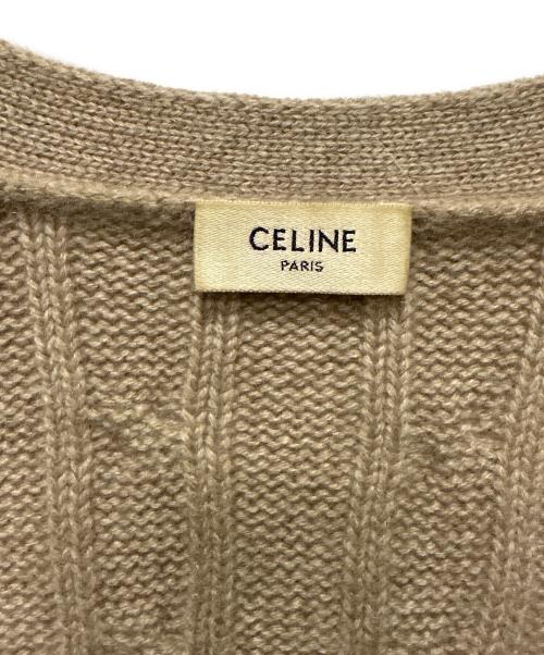CELINE（セリーヌ）CELINE (セリーヌ) トリオンフカシミヤカーディガン　	2AD5G362W ブラウン サイズ:Mの古着・服飾アイテム